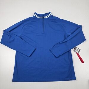 G/FORE Jacket Mens Large Blue 1/4 Zip Golf Windbreaker Lightweight Stretch